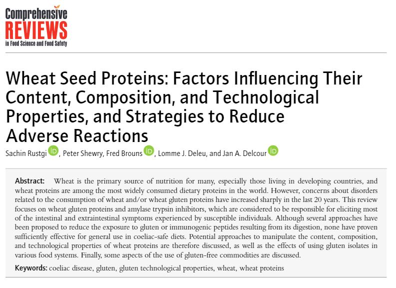 Comprehensive Reviews: Wheat Seed Proteins: Factors Influencing Their Content, Composition, and Technological Properties, and Strategies to Reduce Adverse Reactions