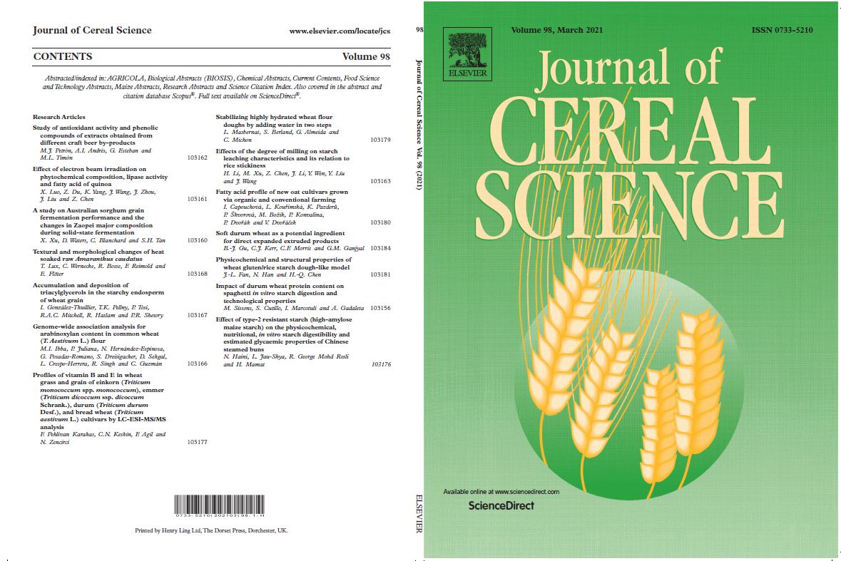 Journal of Cereal Science - Volume 98 now published